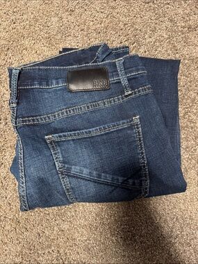 BKE Men’s Dark Indigo Straight Jeans
